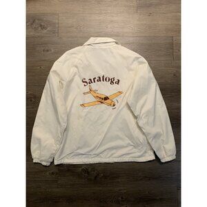 Vintage Piper Saratoga PA-32R Aircraft Flight Jacket Men Size S Nylon 70s 80s